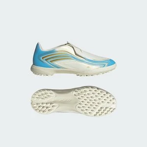 Dziecięce buty piłkarskie F50 Messi League Laceless na sztuczną murawę Adidas