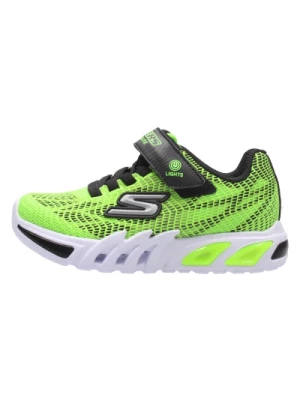 Dziecięce fluorescencyjne zielone buty sportowe z światłami Skechers