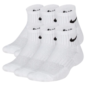 Dziecięce skarpety do kostki z amortyzacją Nike Everyday (6 par) - Biel