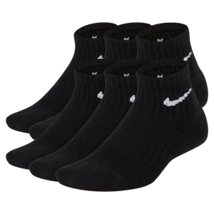 Dziecięce skarpety do kostki z amortyzacją Nike Everyday (6 par) - Czerń
