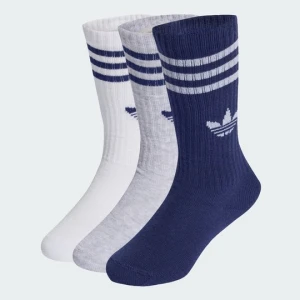 Dziecięce skarpety do łydki 3-Stripes, 6 par Adidas biały