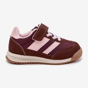 Dziecięce Sneakersy Buty Sportowe Na Rzep Brązowe Inna marka