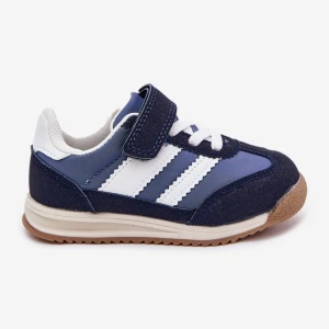 Dziecięce Sneakersy Buty Sportowe Na Rzep Granatowe niebieskie Inna marka