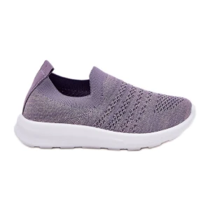 Dziecięce Wsuwane Buty Sportowe Fioletowe