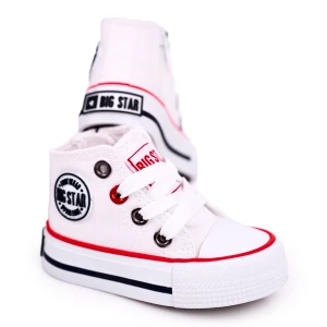 Dziecięce Wysokie Trampki Z Suwakiem Big Star HH374187 Białe