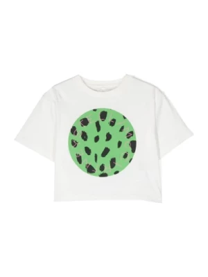 Dziecięcy Biały T-shirt z Logo Stella McCartney