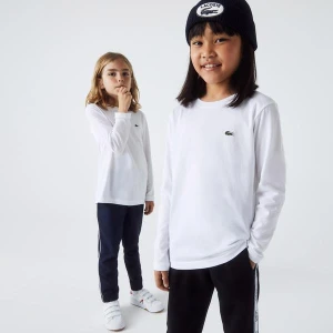 Dziecięcy T-Shirt Z Dżerseju Z Okrągłym Dekoltem Lacoste