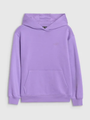 Dziewczęca bluza dresowa nierozpinana bez kaptura 4F 4FJWSS25TSWSF1854 - fioletowa 4F JUNIOR