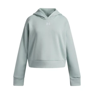 Dziewczęca bluza dresowa nierozpinana z kapturem Under Armour UA Rival Fleece Hoodie - zielona