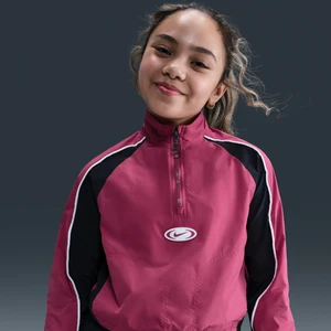 Dziewczęca bluza dresowa z zamkiem 1/4 Nike Sportswear - Fiolet