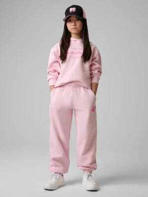 Dziewczęca bluza nierozpinana z kapturem 4F 4FJRSS26TSWSF2821 - różowa 4F JUNIOR