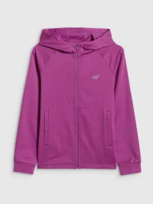 Dziewczęca bluza treningowa 4F 4FJRSS26TFSWF0989 - różowa 4F JUNIOR