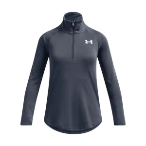 Dziewczęca bluza treningowa nierozpinana bez kaptura Under Armour Tech Graphic 1/2 Zip - szara