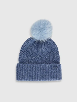Dziewczęca czapka z pomponem 4F 4FJWAW25ACAPF648 - niebieska 4F JUNIOR