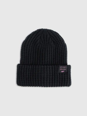 Dziewczęca czapka zimowa 4F 4FJRAW25ACAPF0810 - czarna 4F JUNIOR