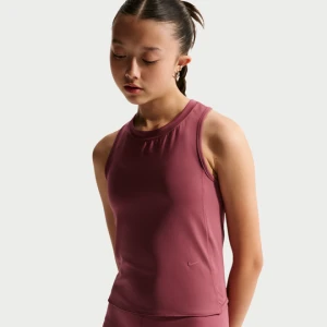 Dziewczęca dzianinowa koszulka bez rękawów Nike MAVN Dri-FIT - Czerwony