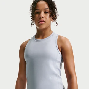 Dziewczęca dzianinowa koszulka bez rękawów Nike MAVN Dri-FIT - Szary