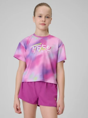 Dziewczęca koszulka treningowa 4F 4FJRSS26TFTSF2394 - multikolor 4F JUNIOR