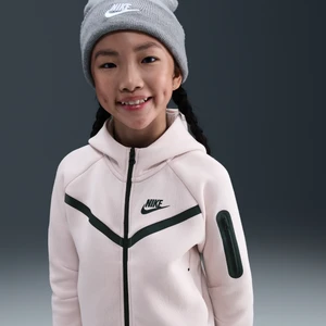 Dziewczęca rozpinana bluza z kapturem Nike Tech Fleece - Różowy