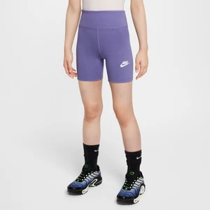 Dziewczęce kolarki z wysokim stanem Nike Sportswear Classic 13 cm - Fiolet