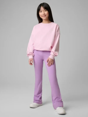 Dziewczęce legginsy 4F 4FJWSS26TTIGF275 - fioletowe 4F JUNIOR