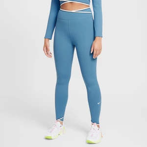 Dziewczęce legginsy z wysokim stanem Dri-FIT Nike One - Niebieski