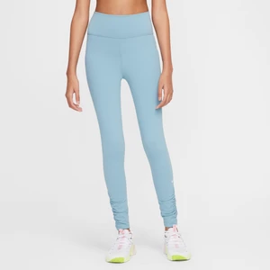 Dziewczęce legginsy z wysokim stanem Dri-FIT Nike One - Niebieski