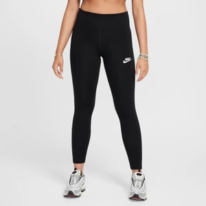 Dziewczęce legginsy z wysokim stanem Nike Classic - Czerń
