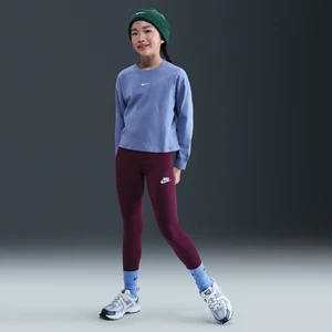 Dziewczęce legginsy z wysokim stanem Nike Sportswear Classic - Czerwony