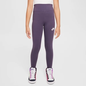 Dziewczęce legginsy z wysokim stanem Nike Sportswear Classic - Fiolet