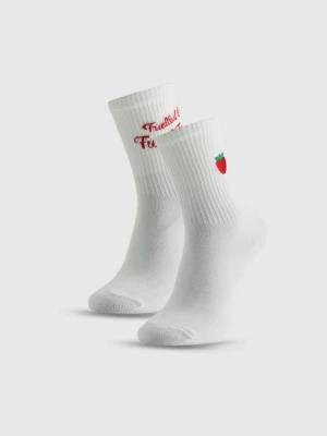 Dziewczęce skarpetki (2-pack) 4F 4FJRSS26USOCF699 - białe