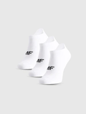 Dziewczęce skarpetki treningowe (3-pack) 4F 4FJWMM00UFSOF260 - białe 4F JUNIOR