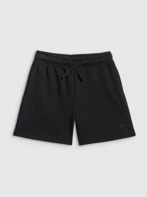 Dziewczęce spodenki dresowe 4F 4FJRSS26TSHOF0860 - czarne 4F JUNIOR