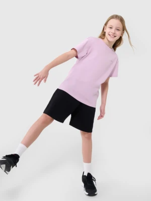 Dziewczęce spodenki dresowe 4F 4FJWMM00TSHOF630 - czarne 4F JUNIOR