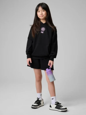 Dziewczęce spodenki dresowe 4F 4FJWSS26TSHOF769 - czarne 4F JUNIOR