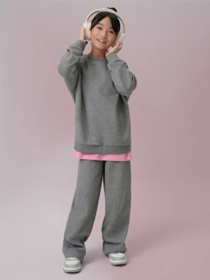 Dziewczęce spodnie dresowe 4F 4FJRSS26TTROF1726 - szare 4F JUNIOR