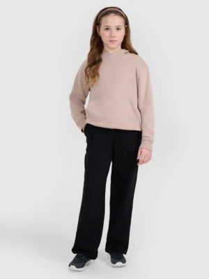 Dziewczęce spodnie dresowe 4F 4FJWAW25TTROF1247 - czarne 4F JUNIOR