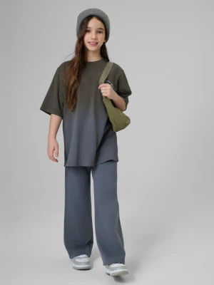 Dziewczęce spodnie dresowe 4F 4FJWSS26TTROF1656 - szare 4F JUNIOR