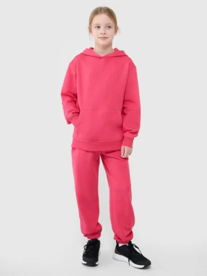 Dziewczęce spodnie dresowe joggery 4F 4FJWSS25TTROF1187 - różowe 4F JUNIOR