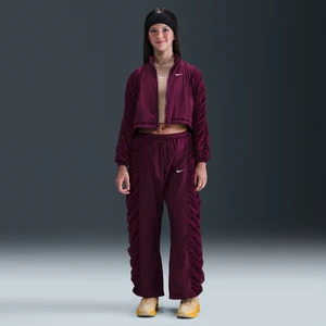 Dziewczęce spodnie z tkaniny Nike Sportswear - Czerwony