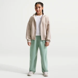 Dziewczęce spodnie z wysokim stanem z dzianiny Nike MAVN Therma-FIT - Zieleń