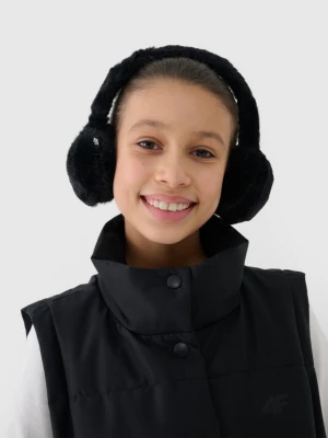 Dziewczęcy bezrękawnik puchowy 4F 4FJWSS25TVJAF167 - czarny 4F JUNIOR