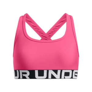 Dziewczęcy biustonosz treningowy Under Armour G Crossback Bra - różowy