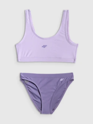 Dziewczęcy kostium kąpielowy dwuczęściowy 4F 4FJRSS26UBKSF062 - fioletowy 4F JUNIOR