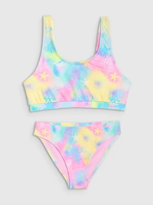 Dziewczęcy kostium kąpielowy dwuczęściowy 4F 4FJWSS26UBKSF054 - multikolor 4F JUNIOR