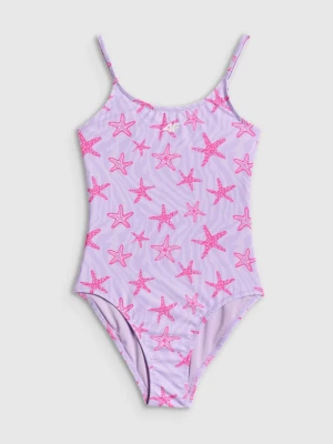 Dziewczęcy kostium kąpielowy jednoczęściowy 4F 4FJRSS26USWSF129 - fioletowy 4F JUNIOR