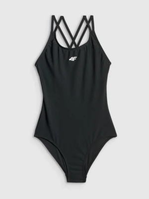 Dziewczęcy kostium kąpielowy jednoczęściowy 4F 4FJRSS26USWSF138 - czarny 4F JUNIOR