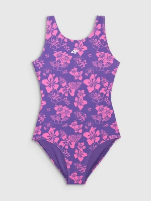Dziewczęcy kostium kąpielowy jednoczęściowy 4F 4FJWSS26USWSF117 - multikolor 4F JUNIOR
