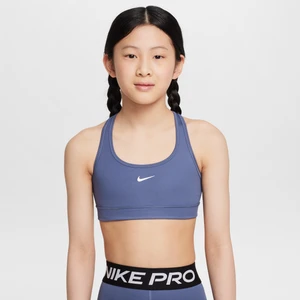 Dziewczęcy stanik sportowy Nike Swoosh - Niebieski