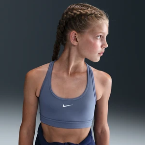 Dziewczęcy stanik sportowy Nike Swoosh - Niebieski